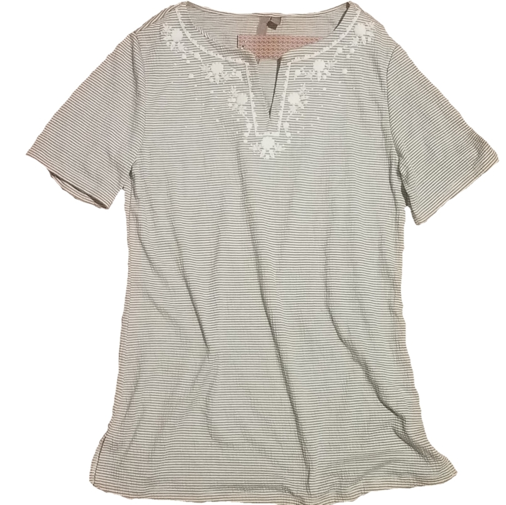 Brina & Em striped floral tshirt